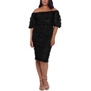 Xscape Plus Size Lace Off-The-Shoulder Dress